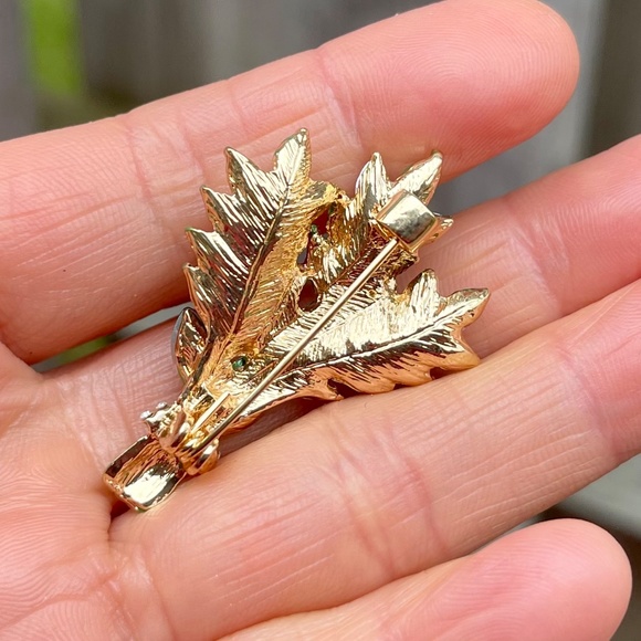 Lavender Brooch Lavender Pin Rhinestone Lavender Brooch - Picture 3 of 4